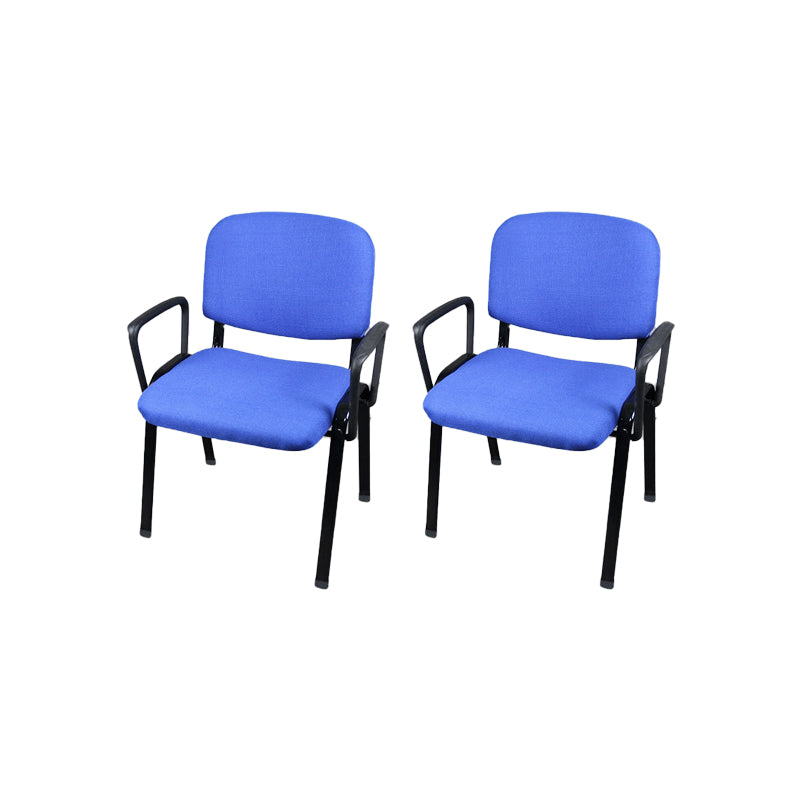 Low-Back Conference Chair Contemporary Upholstered Fixed Arms Chair