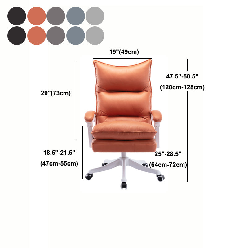Contemporary Office Chair with Arms Adjustable Task Chair with Wheels