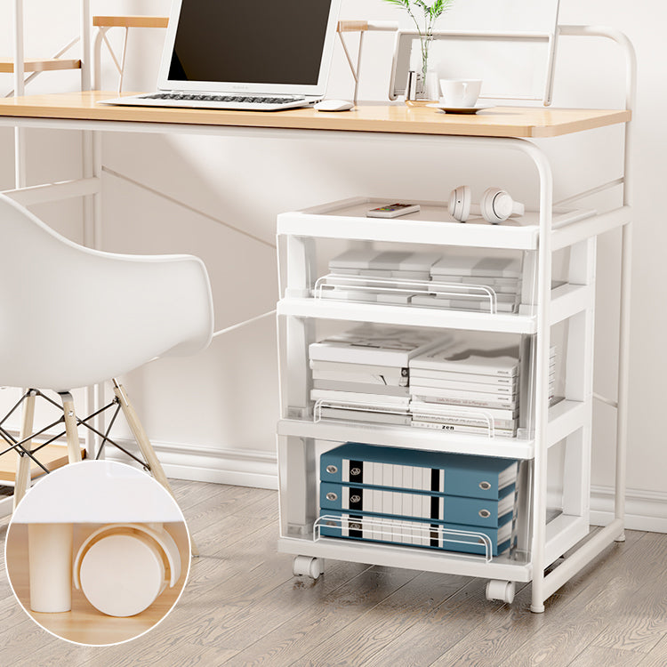 Modern Style Bookshelf Closed Back Plastic Bookcase for Home Office