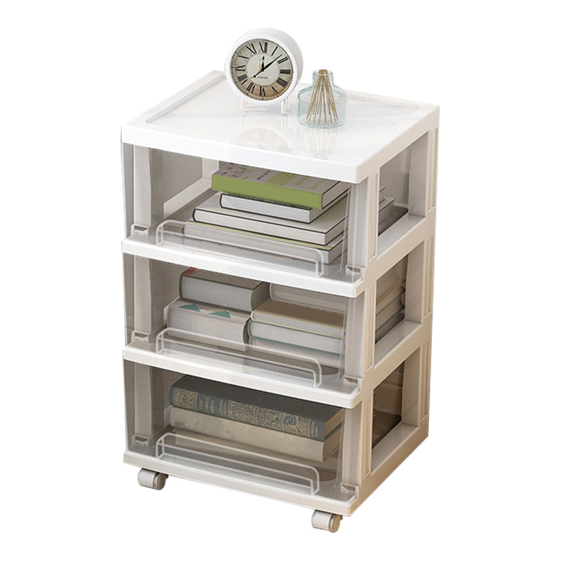 Modern Style Bookshelf Closed Back Plastic Bookcase for Home Office