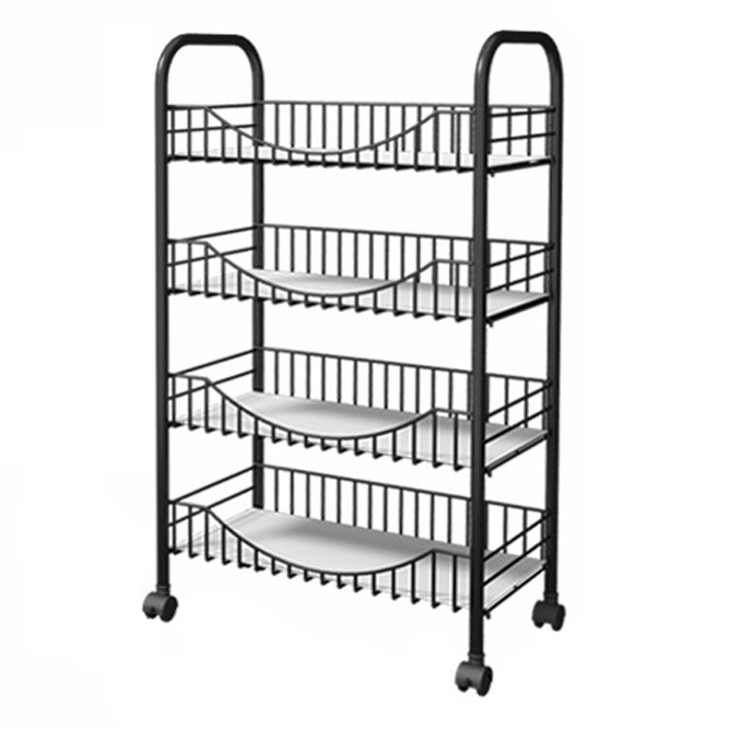 10.63"W Bookshelf Contemporary Style Bookcase with Casters for Home Office