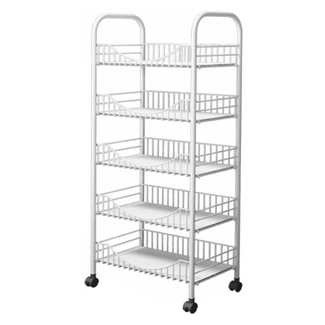 10.63"W Bookshelf Contemporary Style Bookcase with Casters for Home Office