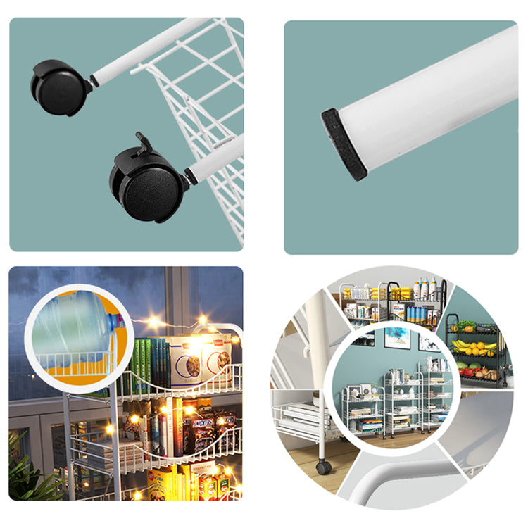 10.63"W Bookshelf Contemporary Style Bookcase with Casters for Home Office