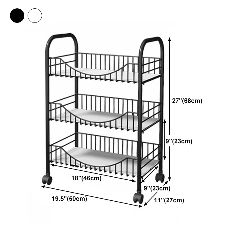 10.63"W Bookshelf Contemporary Style Bookcase with Casters for Home Office