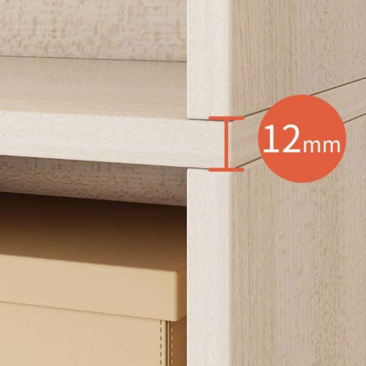 Modern Solid Bookcase Brown Rectangular Bookshelf for Living Room