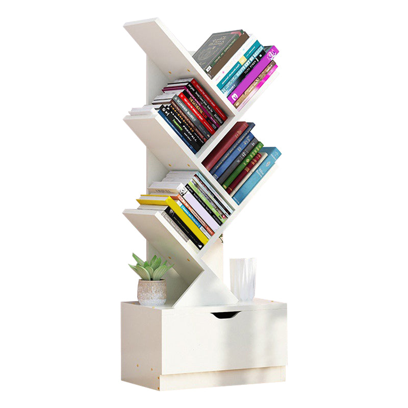 Contemporary Manufactured Wood Bookcase Closed Bookshelf for Study Room