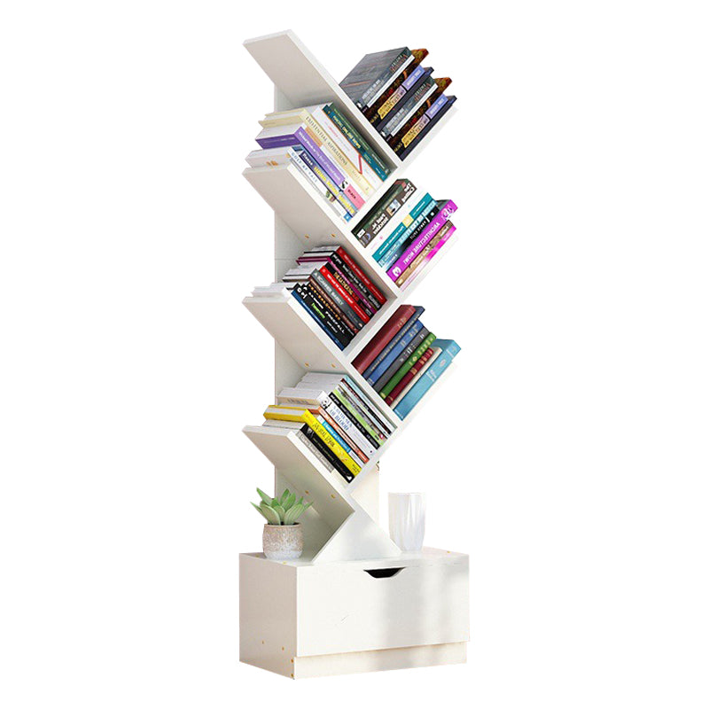 Contemporary Manufactured Wood Bookcase Closed Bookshelf for Study Room