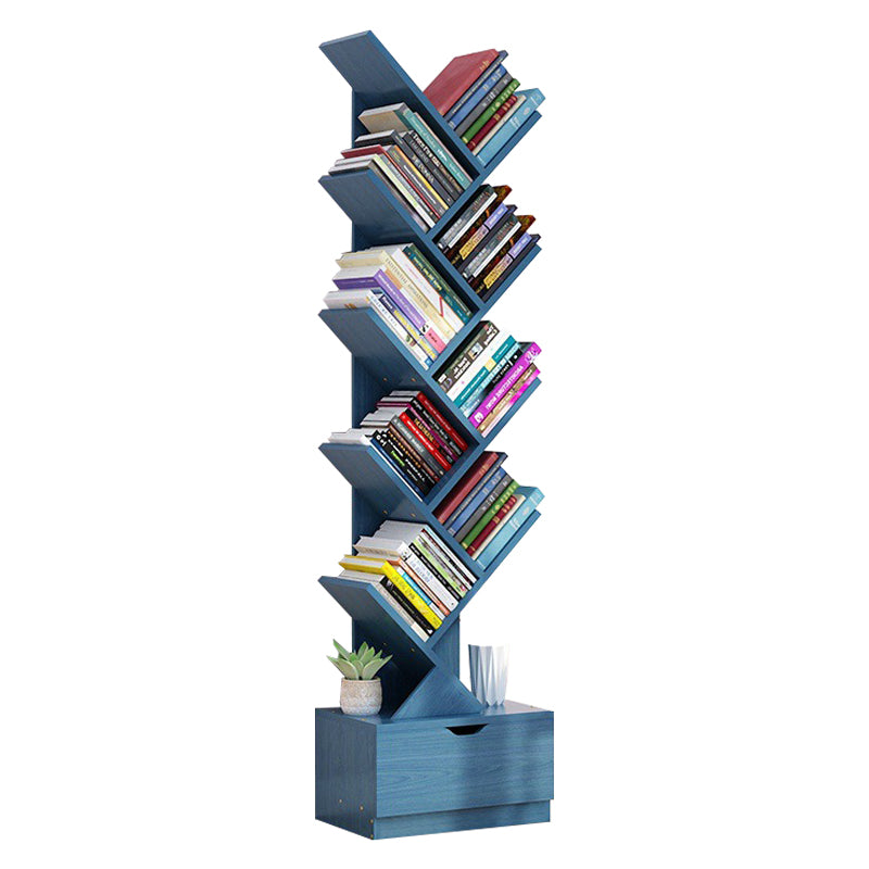 Contemporary Manufactured Wood Bookcase Closed Bookshelf for Study Room