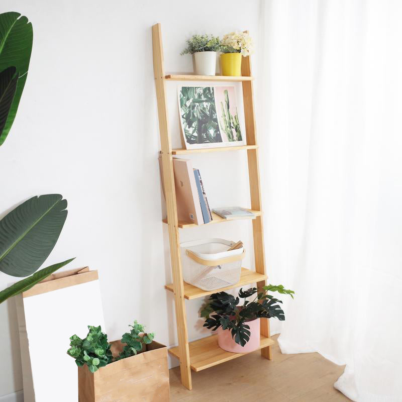 Ladder Shelf Bookcase Contemporary Bookshelf for Study Room Bedroom