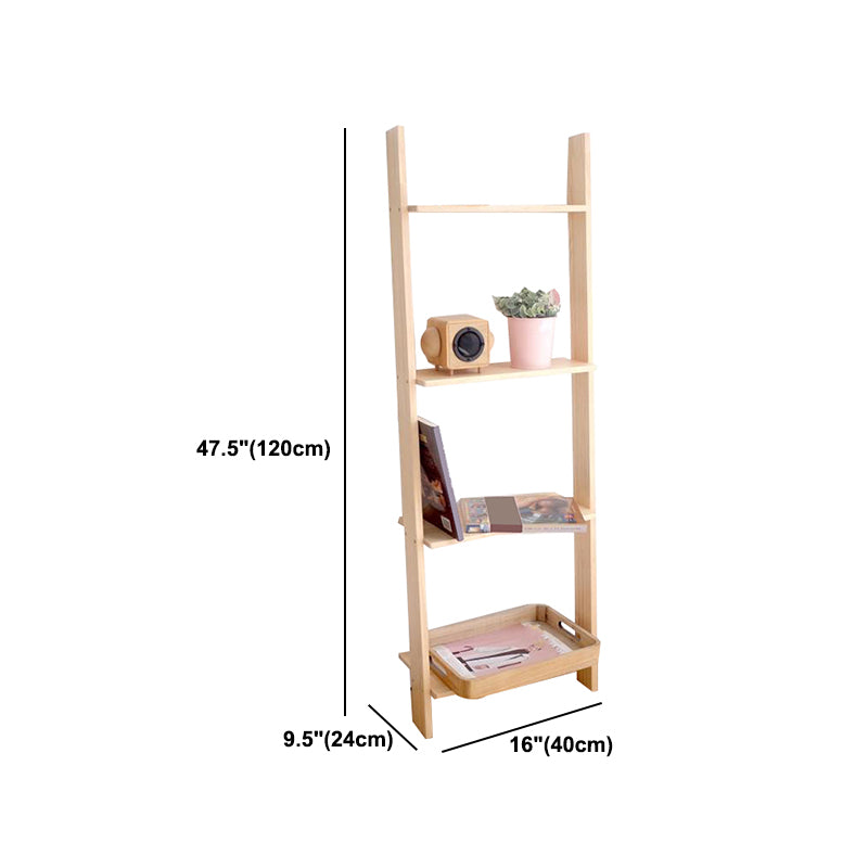 Ladder Shelf Bookcase Contemporary Bookshelf for Study Room Bedroom