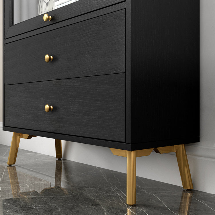 Modern Style Bookcase Standard Closed Back Wooden Bookshelf with Doors