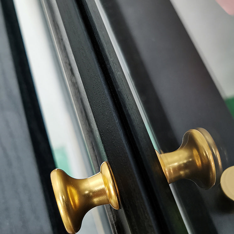 Modern Style Bookcase Standard Closed Back Wooden Bookshelf with Doors