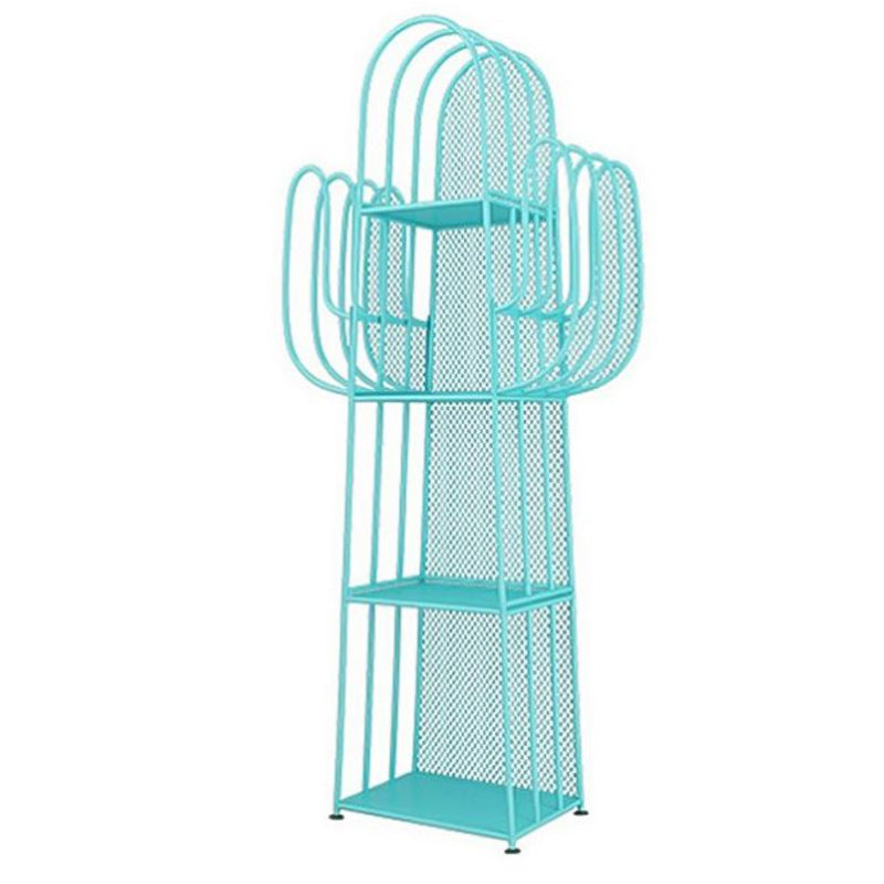 16.5"L Scandinavian Style Metal Bookshelf Closed Back Shelf Bookcase for Study Room