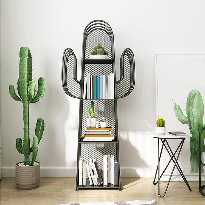 16.5"L Scandinavian Style Metal Bookshelf Closed Back Shelf Bookcase for Study Room