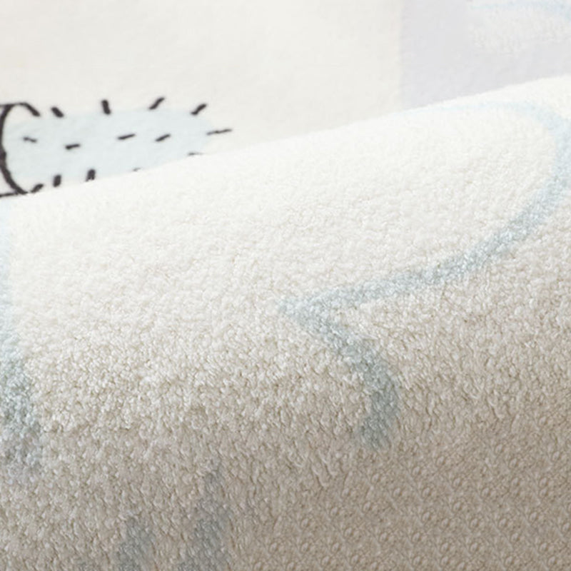 Green Casual Rug Polyester Check Pattern Rug Stain Resistant Rug for Home Decor