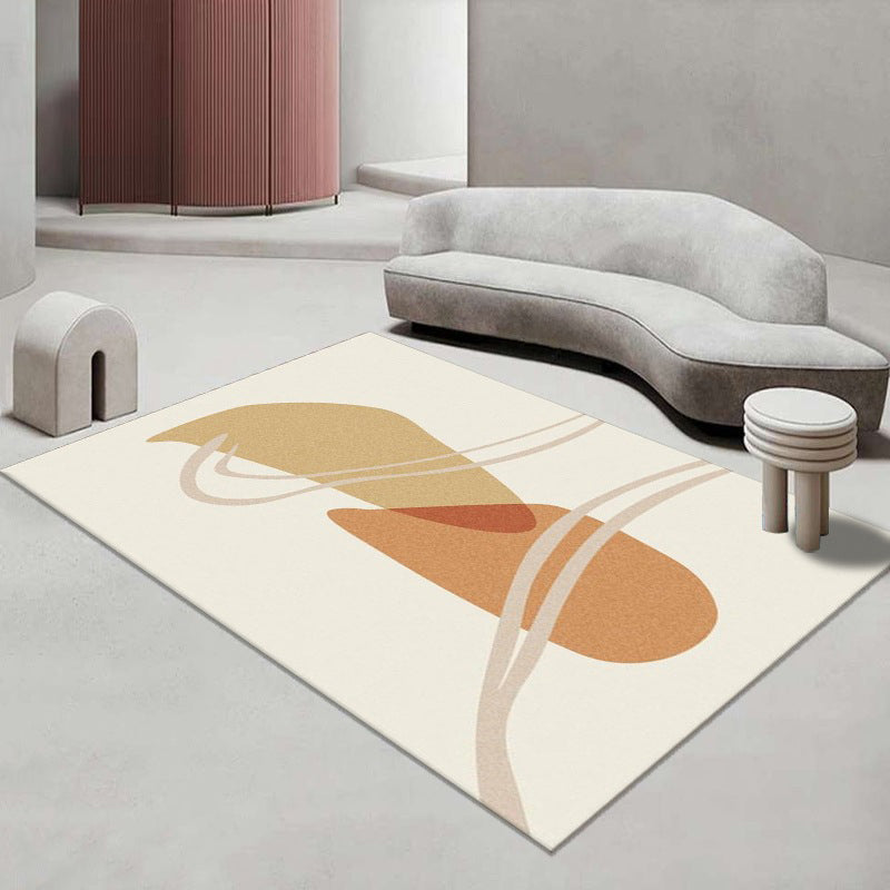 Tapis de couleur contrastée rose clair, tapis nordique en Polyester résistant aux taches pour la décoration de la maison