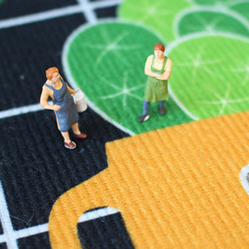 Light Gray Modern Rug Polyester Streak Rug Washable Rug for Drawing Room