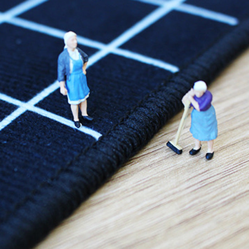 Light Gray Modern Rug Polyester Streak Rug Washable Rug for Drawing Room