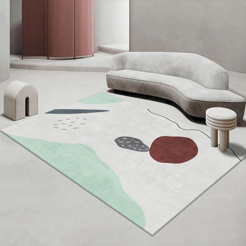 Pink Color Block Area Rug Polyester Modern Indoor Rug Washable Rug for Living Room