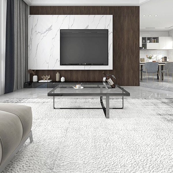 Glass Coffee Table Modern Simple Cross Legs Rectangle Cocktail Table