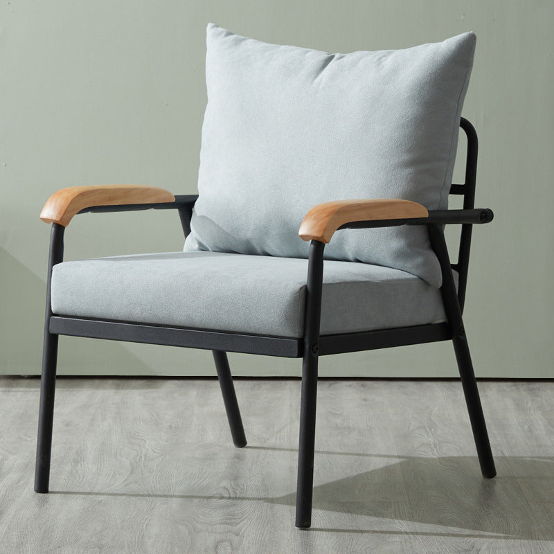 31.4"H Faux Leather/Cotton Blend Square Arm Sofa for Living Room