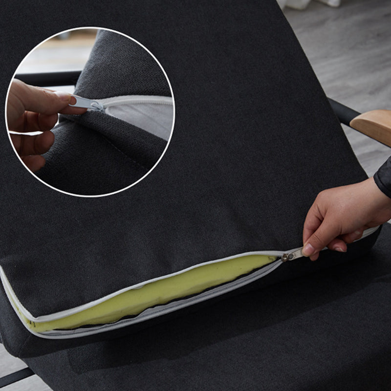 31.4"H Faux Leather/Cotton Blend Square Arm Sofa for Living Room