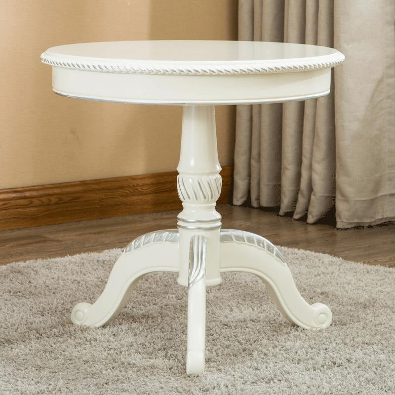 23.6"/28.3" Tall Pedestal End Table Natural/brown/black/white Round Wood Side End Table