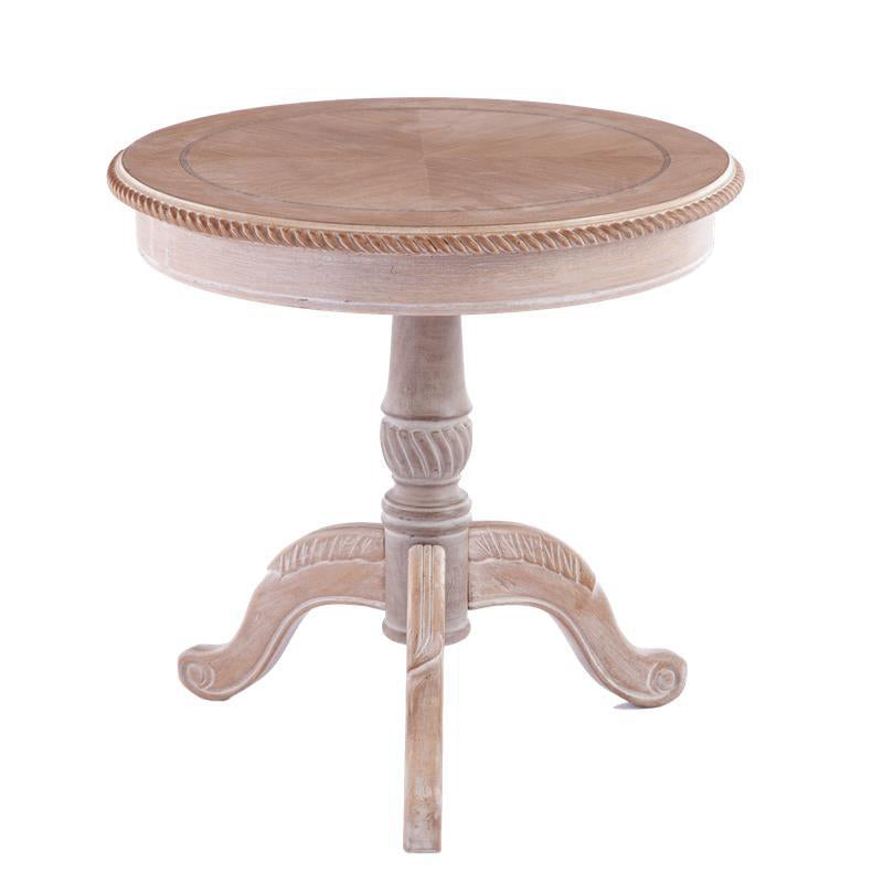 23.6"/28.3" Tall Pedestal End Table Natural/brown/black/white Round Wood Side End Table