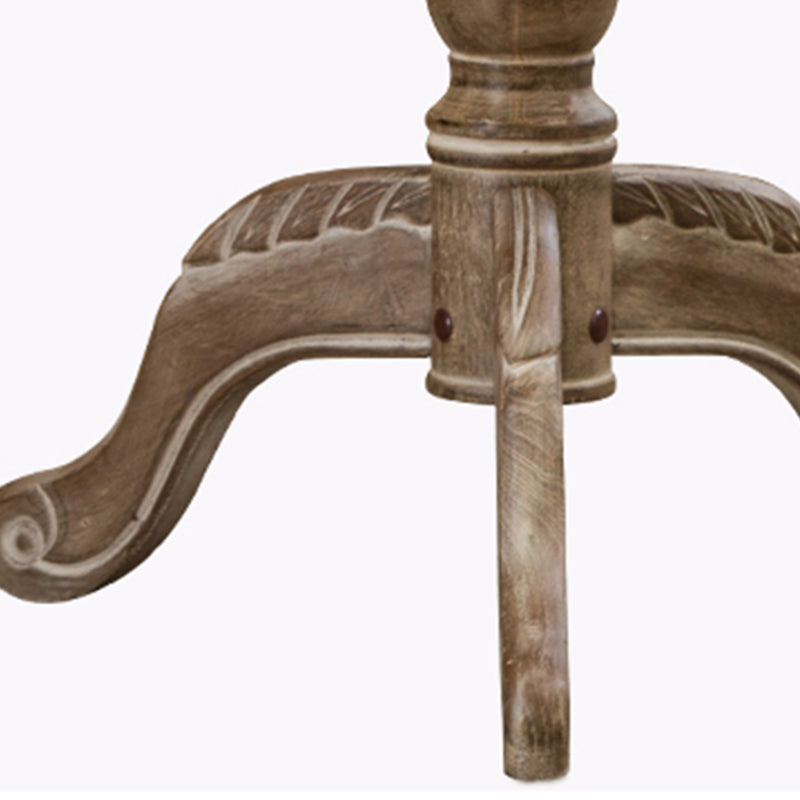 23.6"/28.3" Tall Pedestal End Table Natural/brown/black/white Round Wood Side End Table