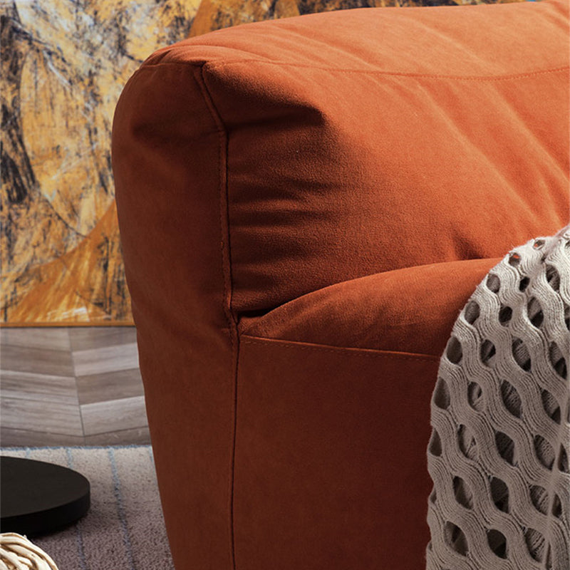 Velvet Armless Chair 34.64" L x 39.37" W x 18.89" H Accent Chair for Living Room