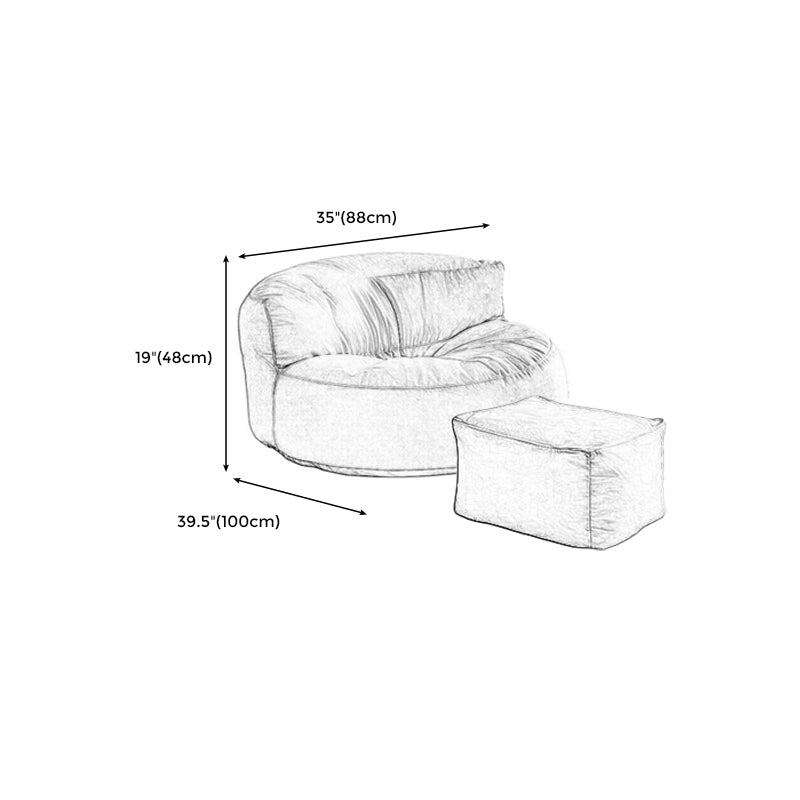 Velvet Armless Chair 34.64" L x 39.37" W x 18.89" H Accent Chair for Living Room