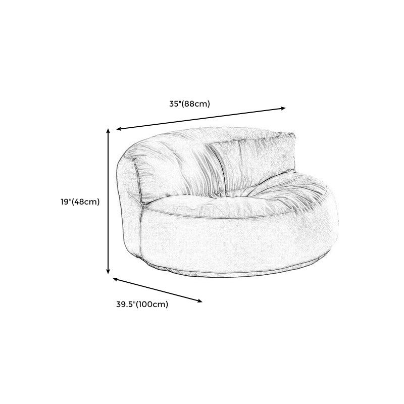 Velvet Armless Chair 34.64" L x 39.37" W x 18.89" H Accent Chair for Living Room