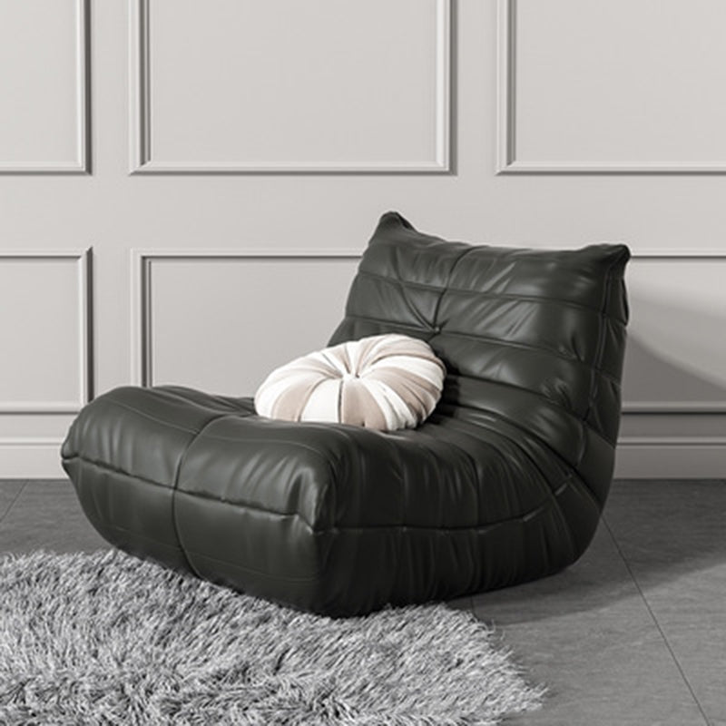 Modern Accent Chair Real Aniline Leather/Faux Leather Chair With Fixed Back