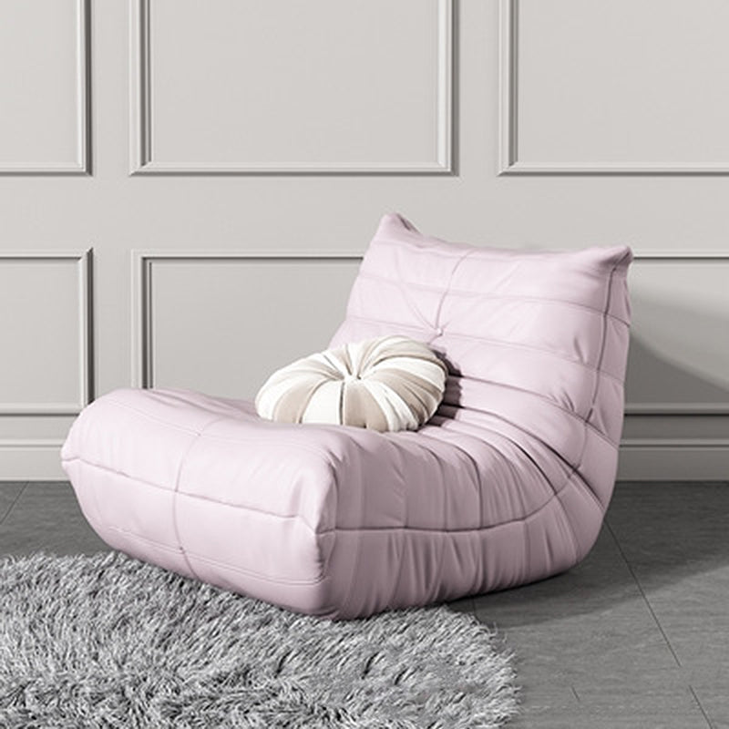 Modern Accent Chair Real Aniline Leather/Faux Leather Chair With Fixed Back