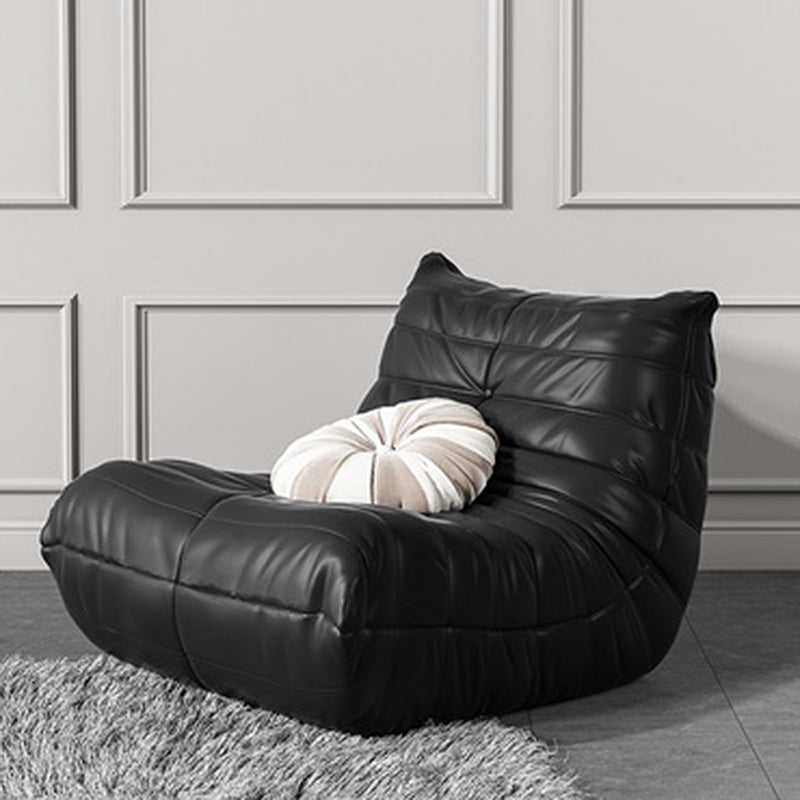 Modern Accent Chair Real Aniline Leather/Faux Leather Chair With Fixed Back