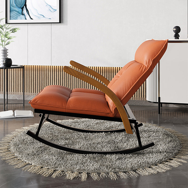 Faux Leather Chair 26.7" L x 37.4" W x 37.4" H Arms Included Chair for Bedroom