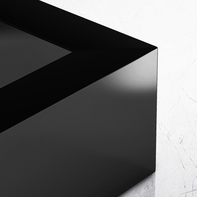 22.44" H Modern Rectangular End Table 1-Drawer Side Table with Shelves