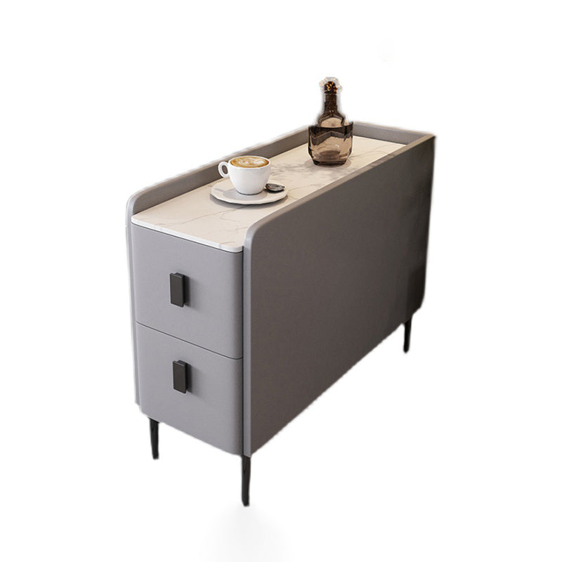 4 Legs Base Design Cocktail Table Slate Desktop Rectangular Coffee Table