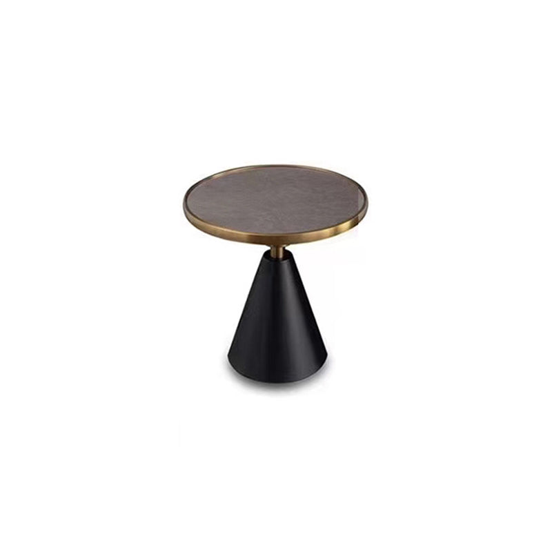 Pedestal Base Design Cocktail Table Marble Table Round Coffee Table with Metal Base