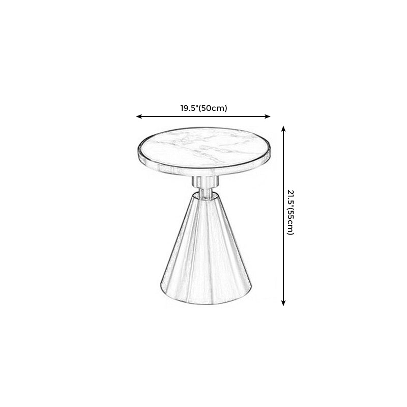 Pedestal Base Design Cocktail Table Marble Table Round Coffee Table with Metal Base