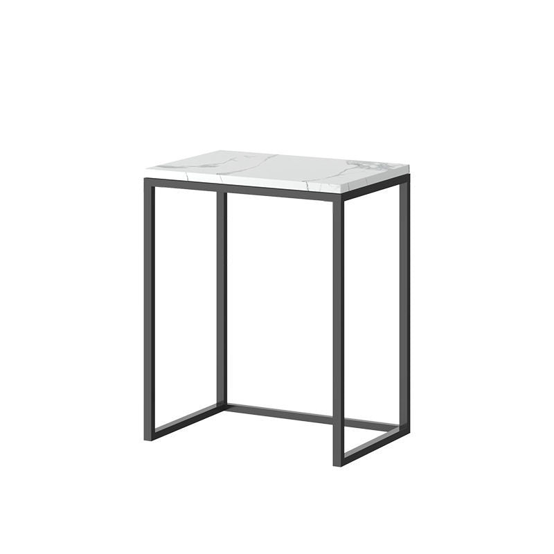Frame Base Design Cocktail Table Slate Desktop Rectangular Coffee Table with Metal Base