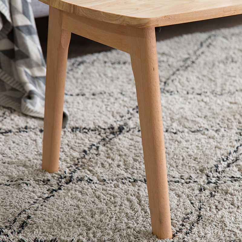 Modern Style 4-Leg Base Solid Color Round/square Wooden Coffee Table For Apartment