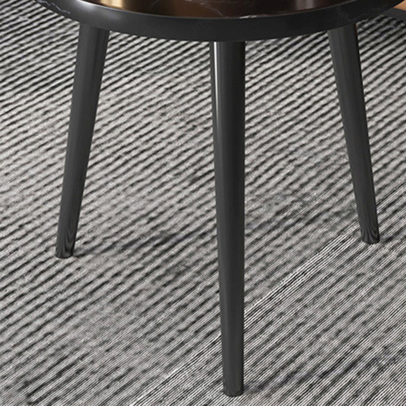 14.9/18.8" H 4-Leg Base Wooden Solid Color Round Coffee Table For Apartment