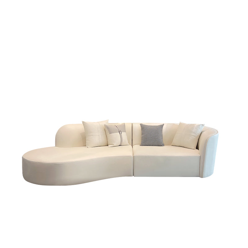 Stain-Resistant Faux Leather Modern Sofa/Sectional for Apartment, Living Room