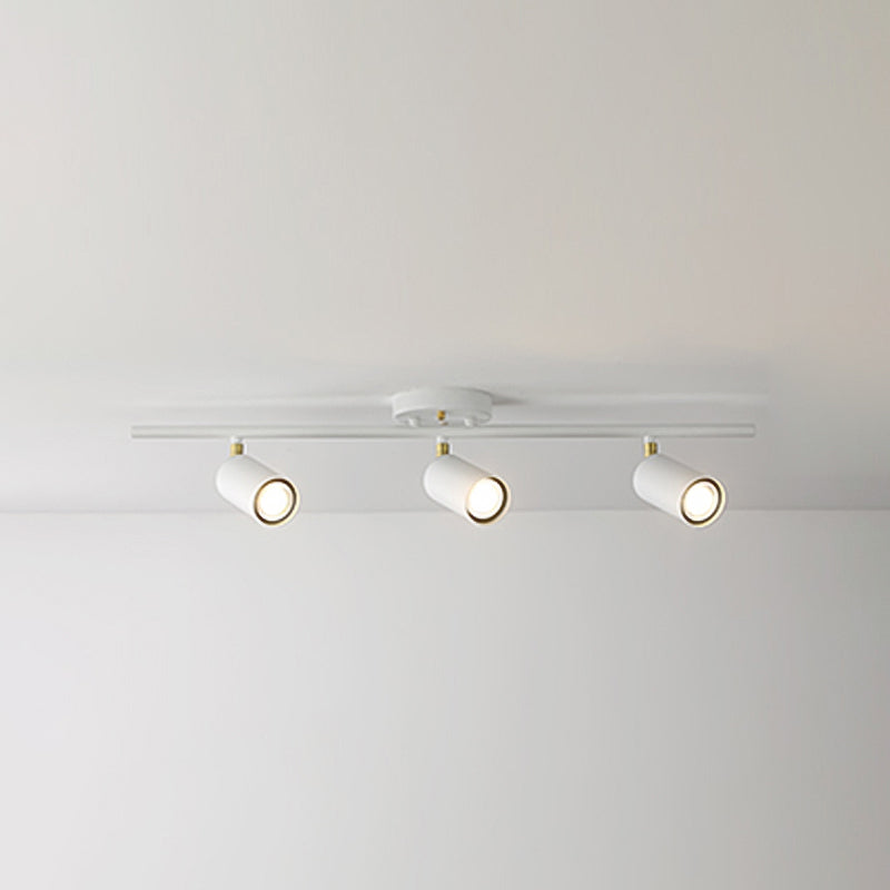 Metal Half Cylinder Flush Ceiling Light Modern Multi-Lights Flush Ceiling Light Fixtures