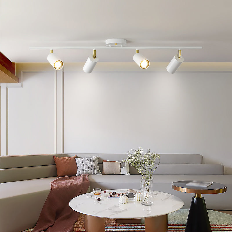 Metal Half Cylinder Flush Ceiling Light Modern Multi-Lights Flush Ceiling Light Fixtures