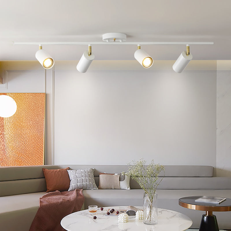 Metal Half Cylinder Flush Ceiling Light Modern Multi-Lights Flush Ceiling Light Fixtures