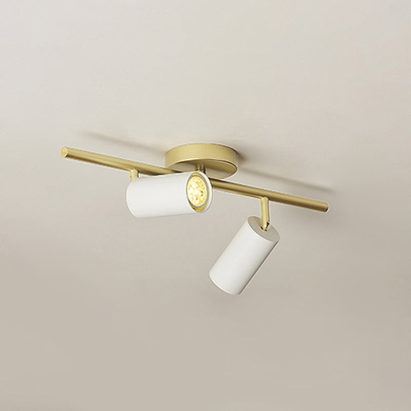 Metal Half Cylinder Flush Ceiling Light Modern Multi-Lights Flush Ceiling Light Fixtures