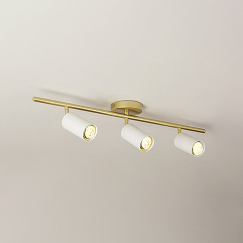 Metal Half Cylinder Flush Ceiling Light Modern Multi-Lights Flush Ceiling Light Fixtures