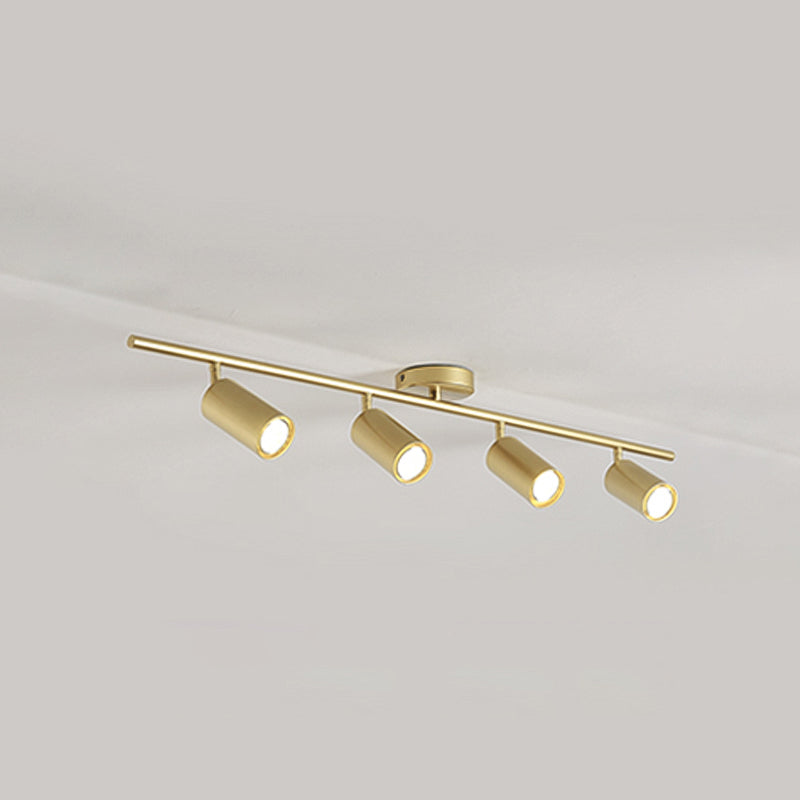Metal Half Cylinder Flush Ceiling Light Modern Multi-Lights Flush Ceiling Light Fixtures